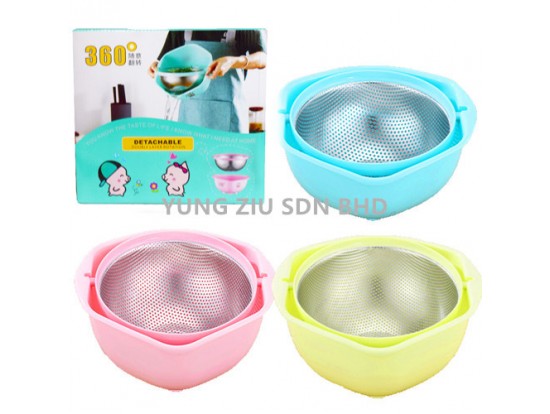 (1SET)23CM 360 ROTATION DRAIN BASKET